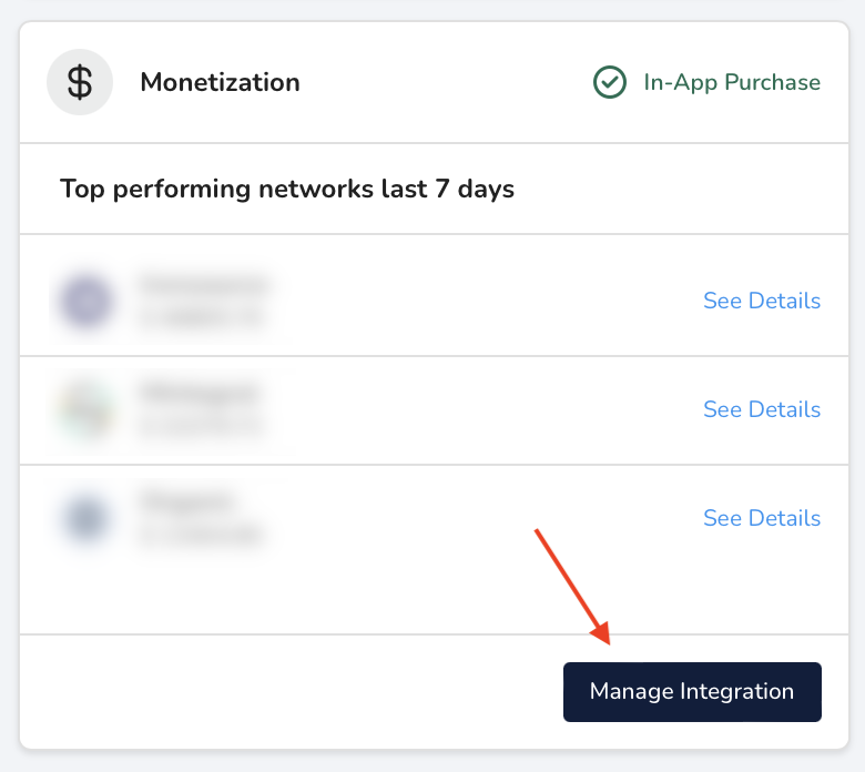 Manage monetization integrations