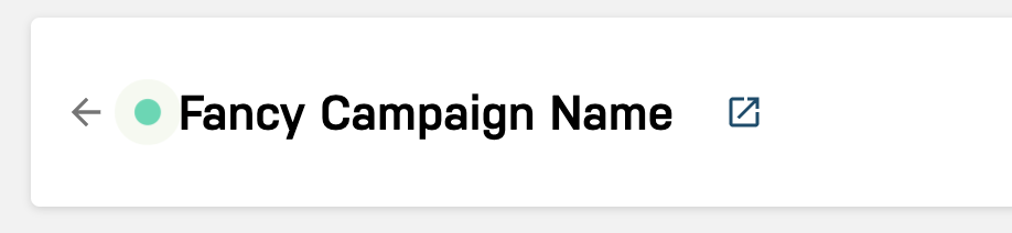 An active campaign with the partner link right next to it